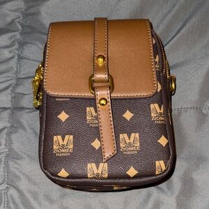 Ziomee Fashion Brown and Tan Crossbody Bag